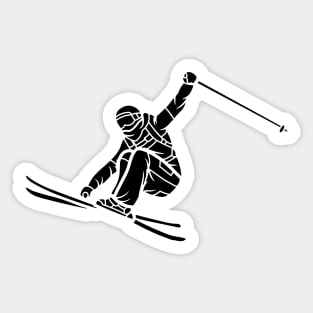 skiing Sticker